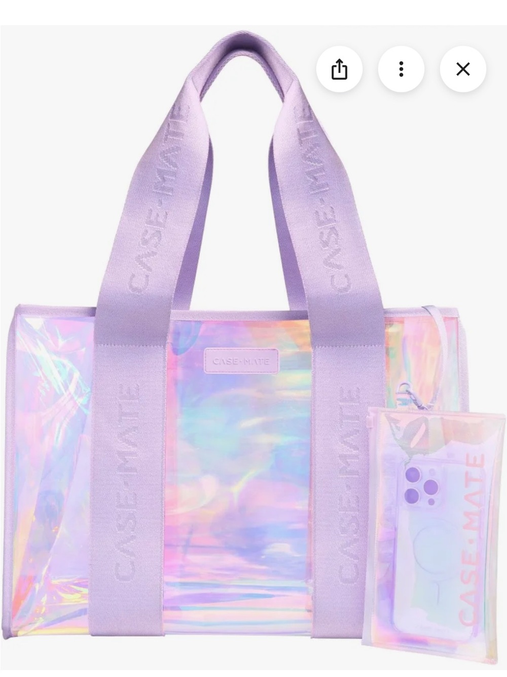 case-mate Iridescent Lavender Jelly Tote